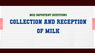 Collection and Reception of Milk MCQ Questions screenshot 2