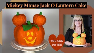 How to make a Mickey Mouse Jack O Lantern Cake l Halloween Cake l Disney Cake l Cake Decorating