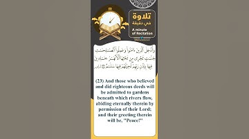 سورة إبراهيم ( رقم الآية ٢٣ )