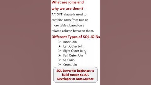 SQL JOINs | #beginners #sql #mssql #shorts #ytshort #tutorial #viral #coding #tutorialvideo