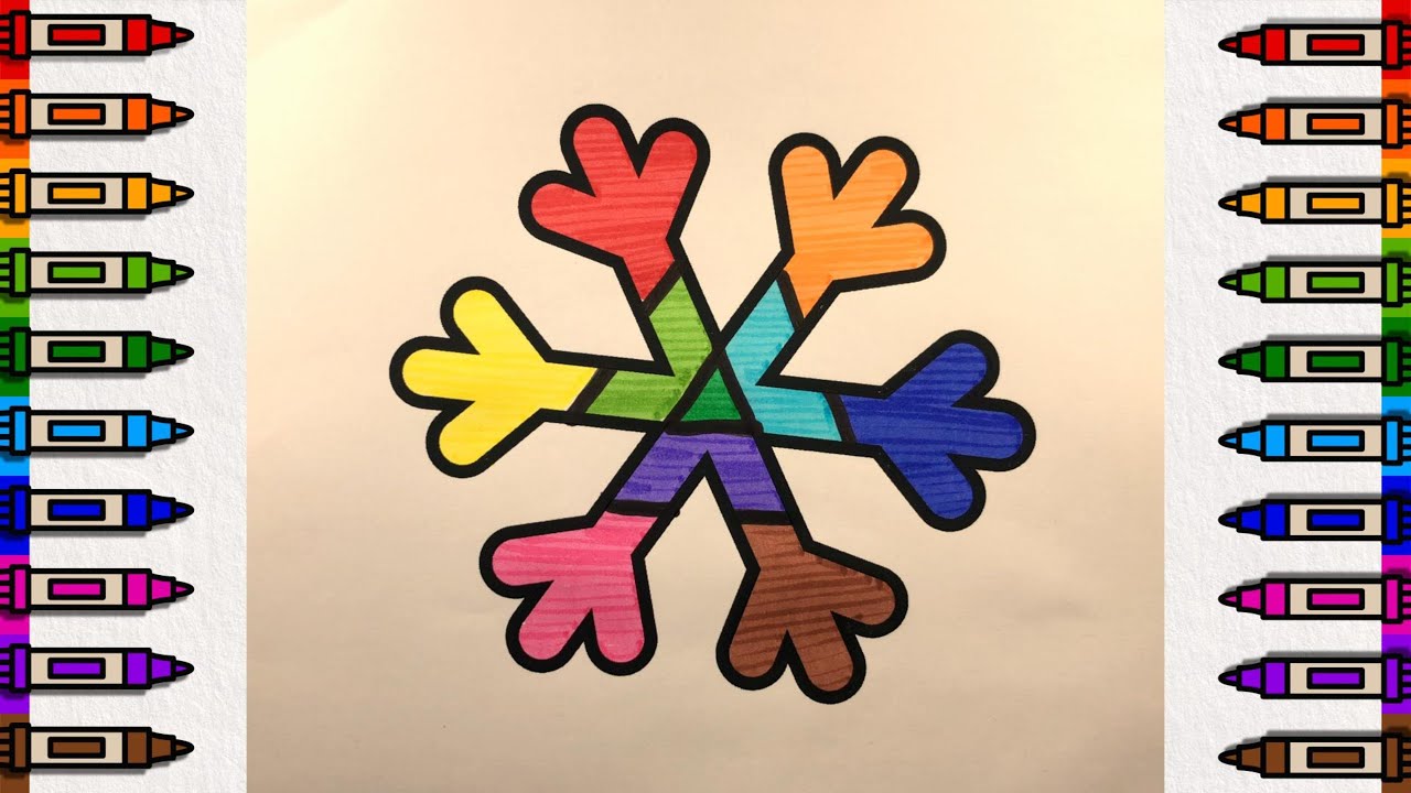 10 Colors Art Coloring: Winter Holiday Objects with Marker Pens