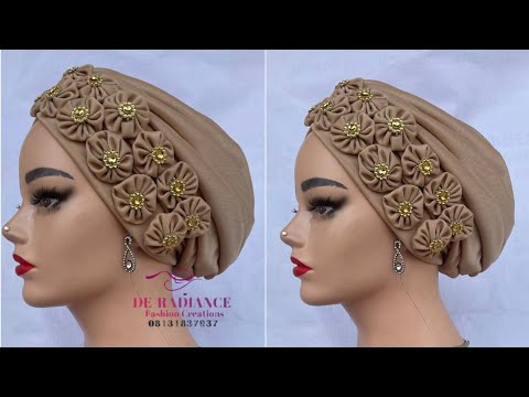 Classy Turban with Fabric Flower