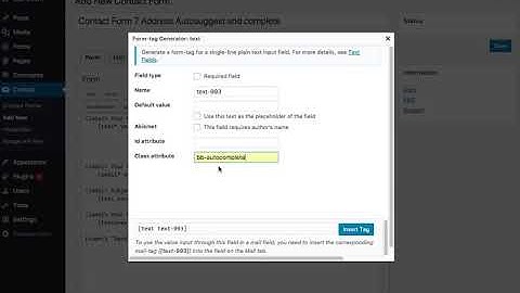Contact Form 7  Address Autocomplete with Google Places API