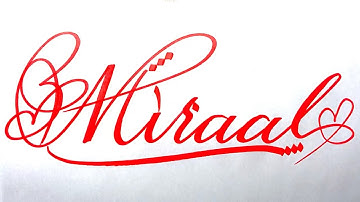 Miraal Name Signature Calligraphy Status | #moderncalligraphy #cursive #YearofYou #miraal @Miraal
