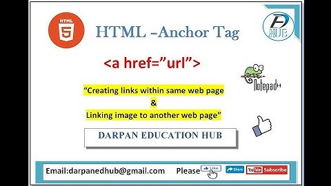 Anchor tag in HTML Hindi|Creating links within same webpage & image link|HTML Tutorial for Beginners