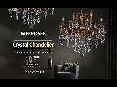 Luxury Crysal Chandelier 8-Lights - MEEROSEE LIGHTING