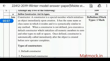 Java Programming 22412 Marathi- Constructor