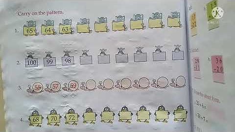 std 1 st maths carry on pattern