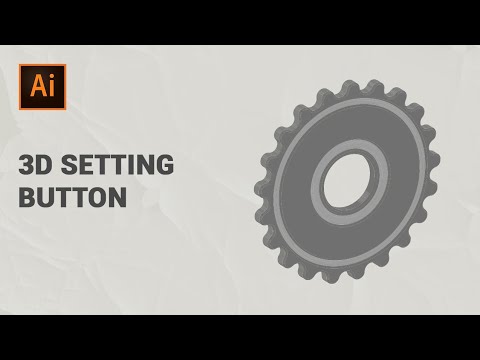 3D Setting Button Create In Adobe Illustrator Tutorial | Dizegn ...