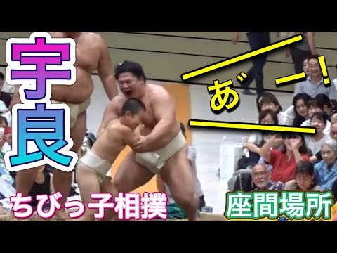 《巡業》宇良が『あ゛ ーー‼️』😆ちびっ子相撲 湘南乃海 島津海【座間場所】2024/8/24　URA Kazuki SHONANOUMI SHIMAZUUMI［zama basho］