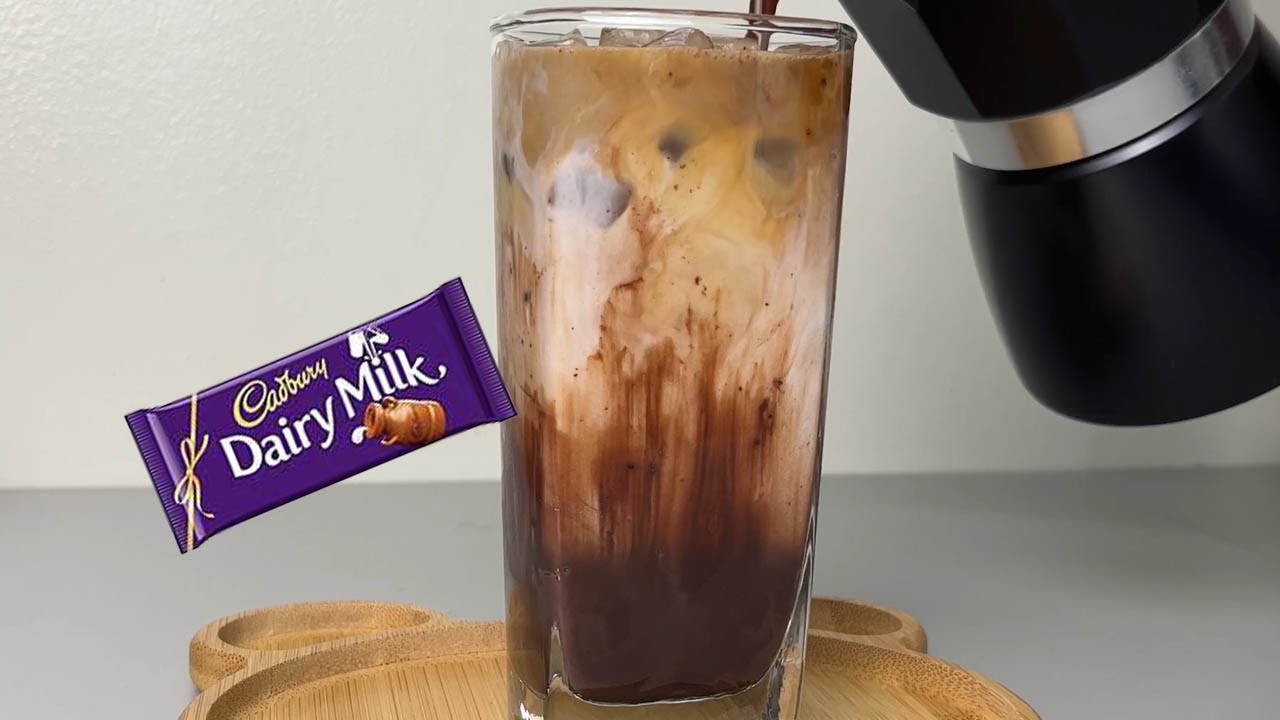 ICED MOCHA WITH CADBURRY | ASMR | FIRST COFFEE VIDEO #ICEDMOCHA #ASMR #