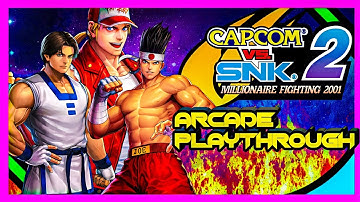 Capcom VS. SNK 2 Arcade Playthrough Terry bogard {& The Fatal Fury Team}