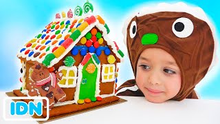 Vlad dan Niki berpura pura bermain dan membuat rumah Gingerbread screenshot 2