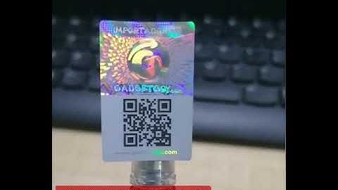 3D Hologram Sticker with QR code