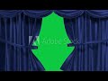A Blue Curtain On A Green Screen Colorful Movement Cartoon Creative Animated Background Scene