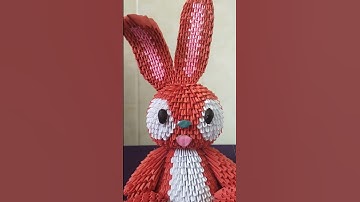 3D Origami Bunny Go to Description to watch tutorial Link#diy#papercraft#origami#handmade#short