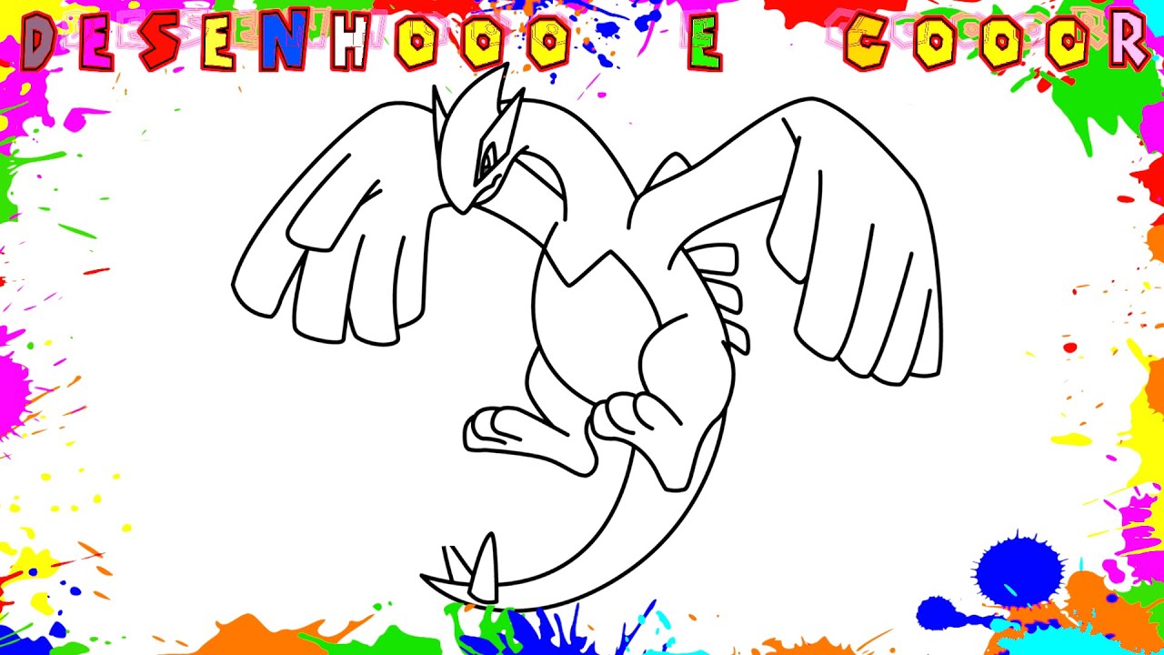 Desenho de Pokemon Go Lugia para colorir