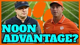 Will Early Kickoff Benefit Clemson? - Reaction to Noon Start Time vs Georgia