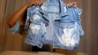 Transformando sua jaqueta jeans em colete - YouTube
