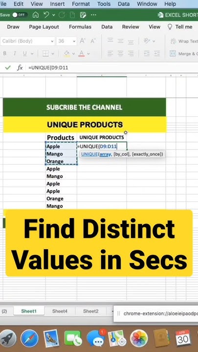 how-to-get-unique-values-from-two-columns-in-excel-excel-tips