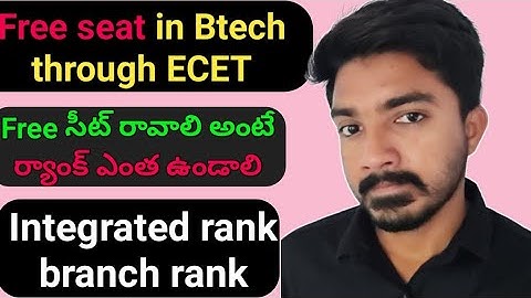 How to get free seat in Btech by ECET by #Gous|branch & integrated ranks |AP ECET 2021| TS ECET 2021