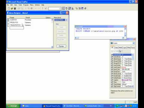 Como fazer um Menu em VFP - YouTube