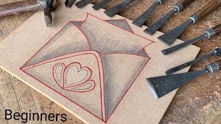Easy and simple wood carving for beginners tutorial