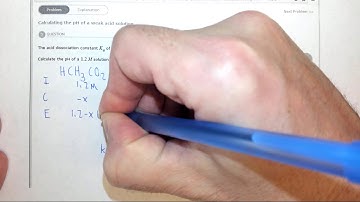 17.3c Calculating the pH of a weak acid solution