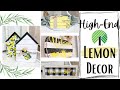 High-End Farmhouse Lemon DECOR | Dollar Tree DIYS |