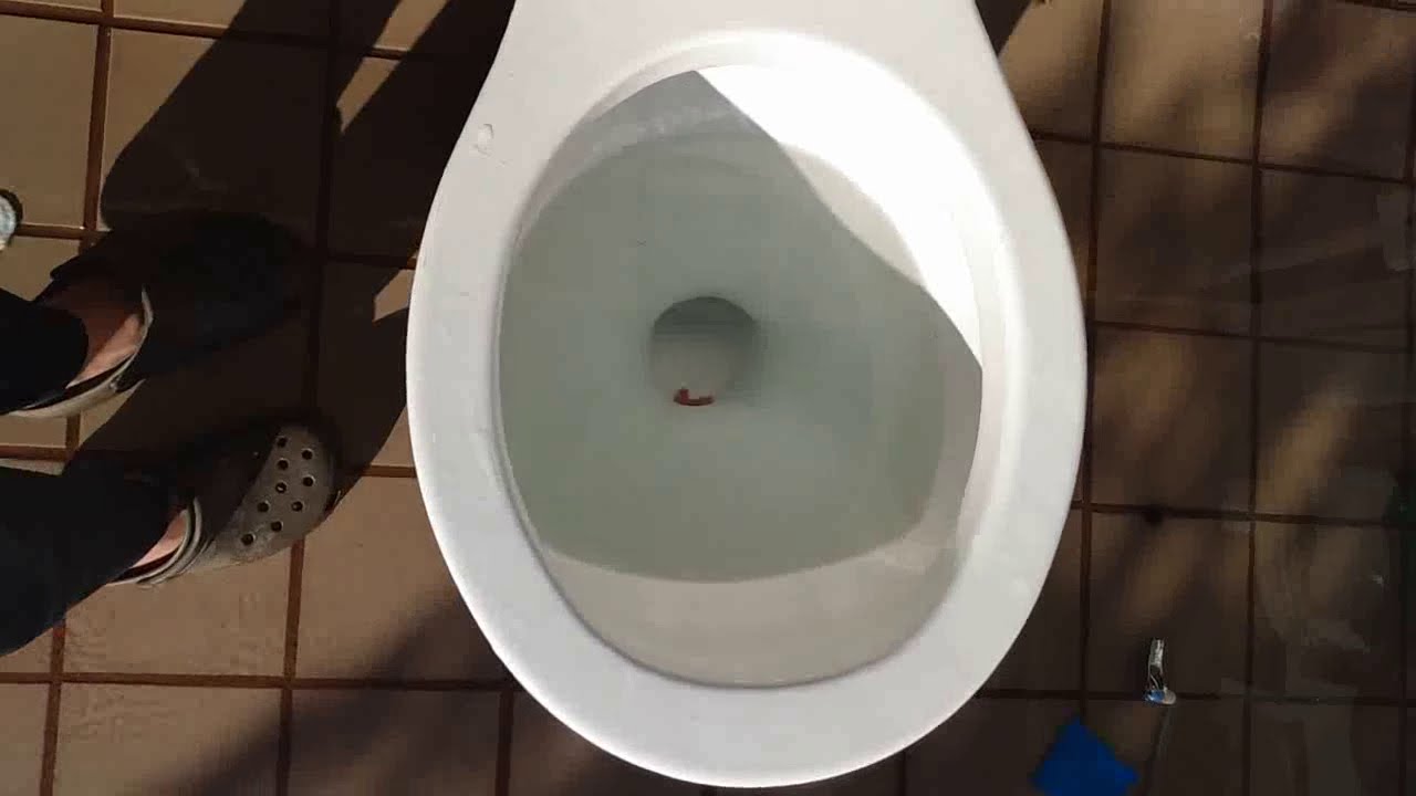 OP 1971 toilet blocked siphon jet test YouTube