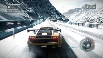 Need For Speed The Run - Racing Down The Avalanche in Lamborghini Gallardo