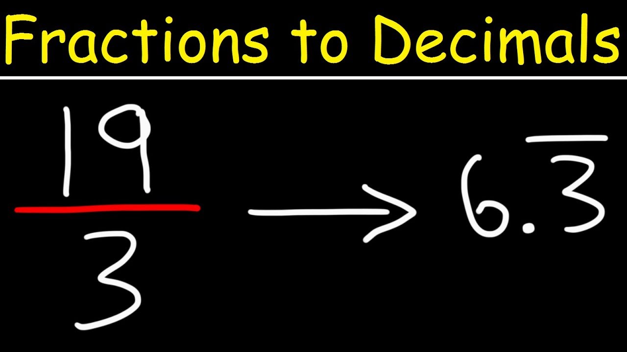 How To Convert Improper Fractions Mixed Numbers To Decimals Using 