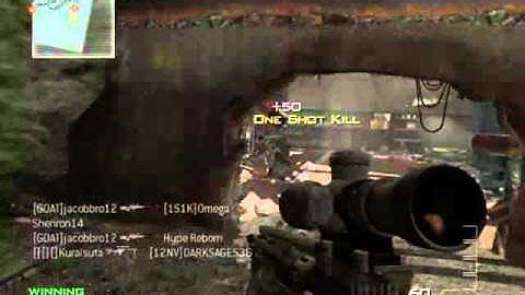 Quickscoping on Aground. MW3 Game Clip.