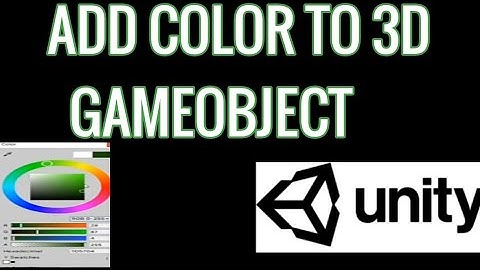 Add color and  surface texture to 3d gameobject in Unity | Unity basics