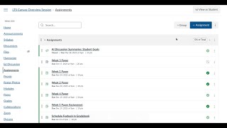 Canvas: Assignments, Speedgrader, Gradebook