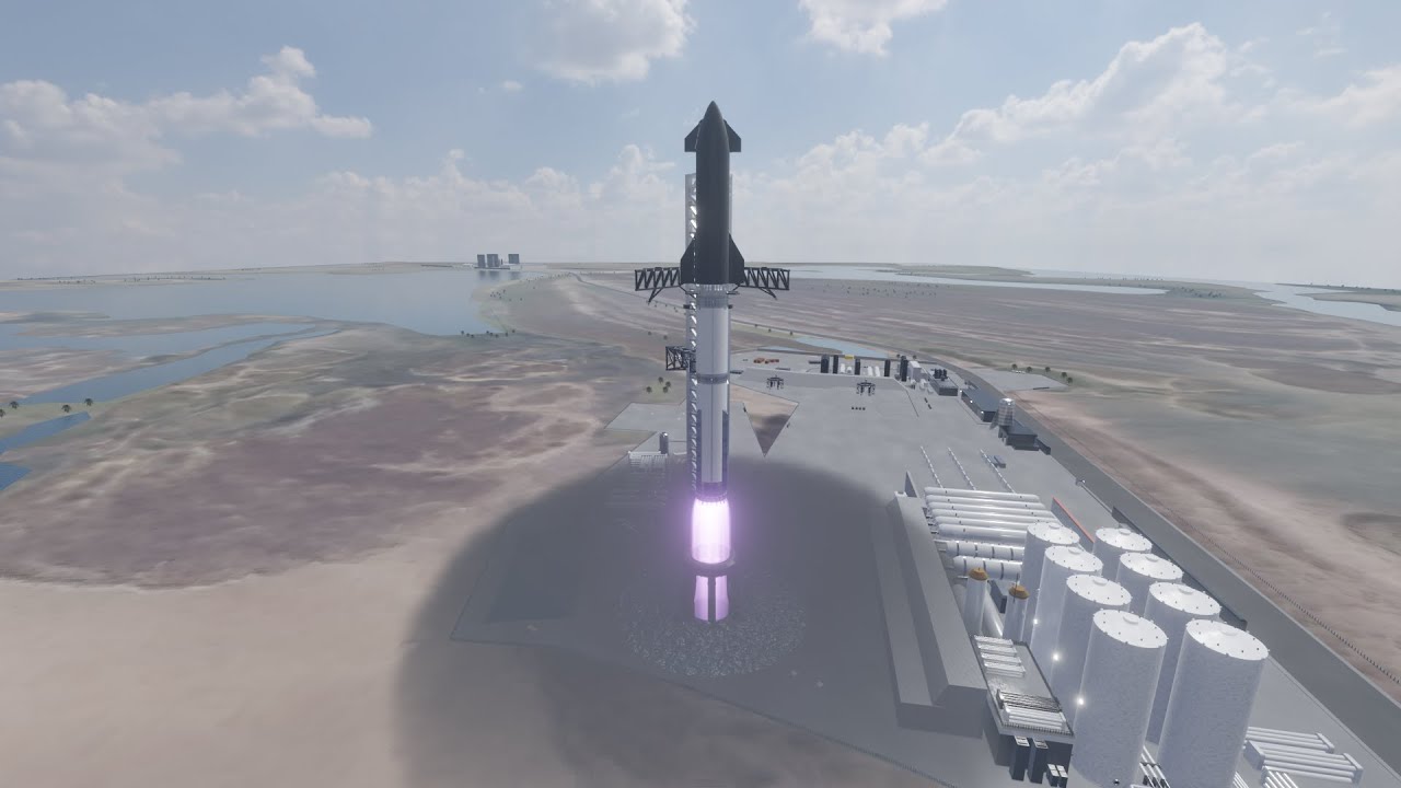 Starship Orbital Launch Sequence Animation 2 - YouTube