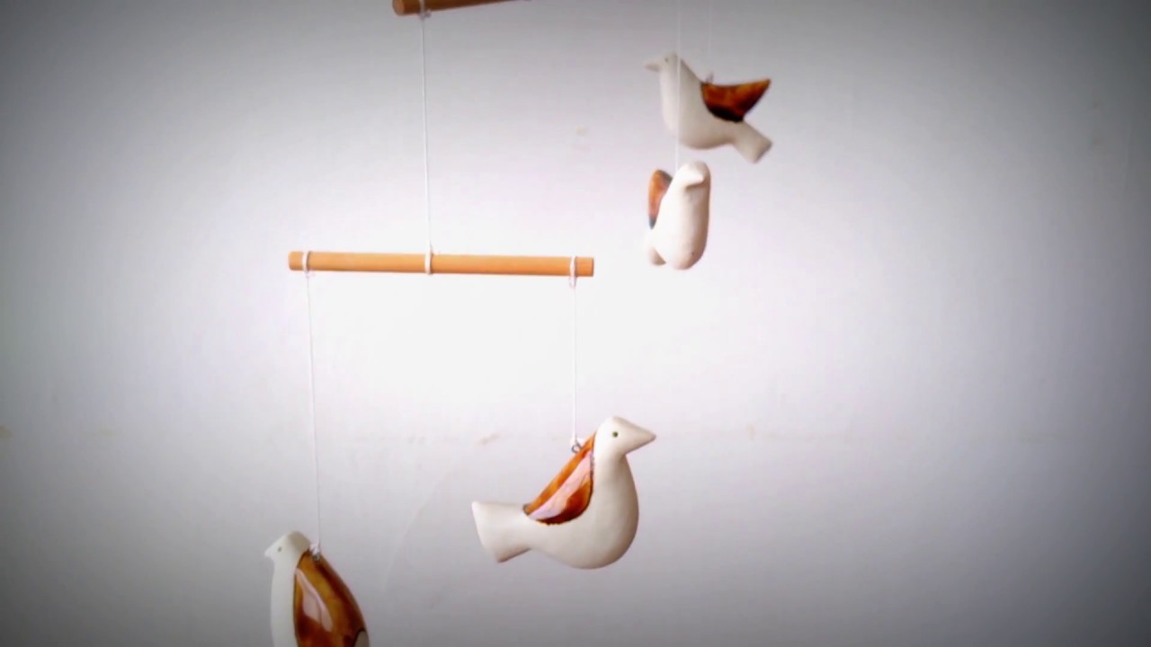 よしおかれい 鳥のモビール 陶器 Youtube
