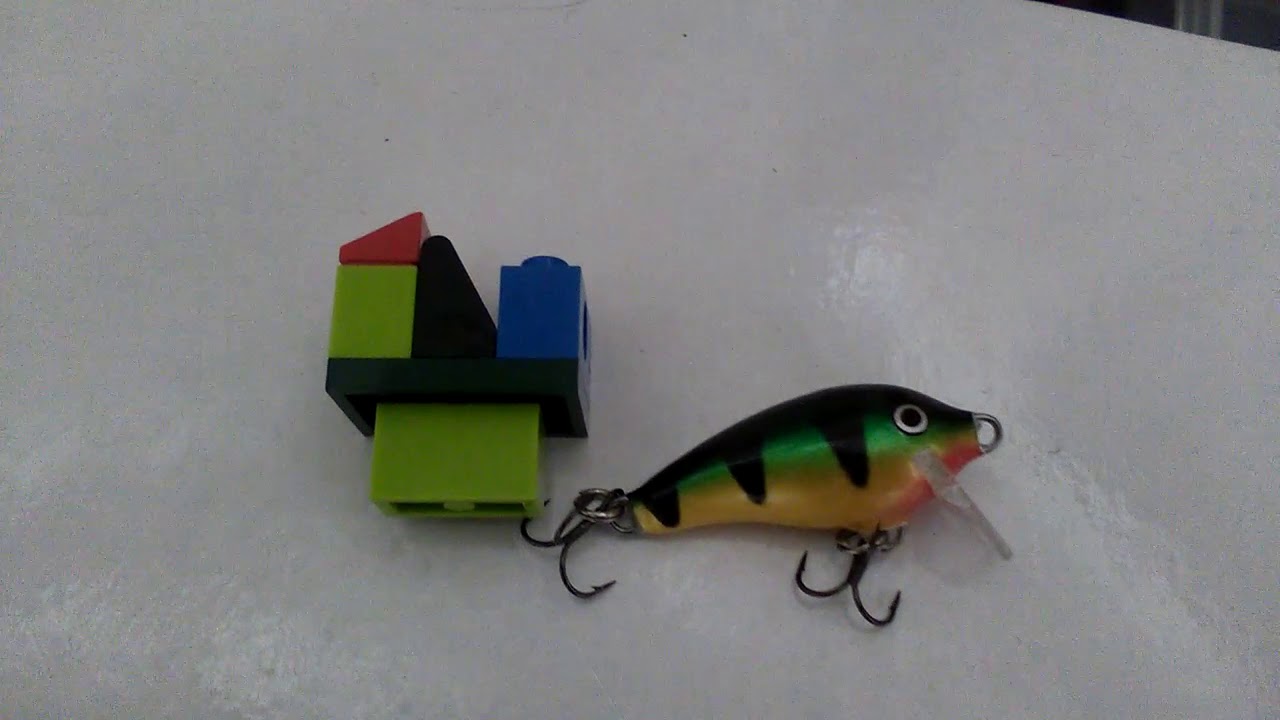 showing LEGO fishing lures .2. how to make your own. 