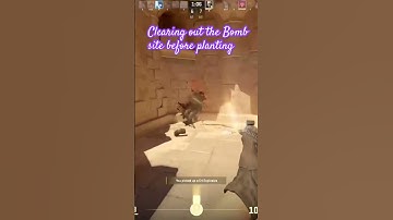 Clearing out the bomb site before planting #cs2 #cs2clips #krystynsrl #bombplant