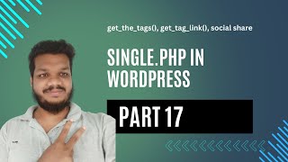 tags and social share in single.php |  WordPress Theme Development Course