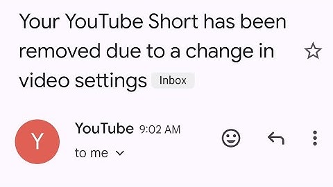 Your YouTube Short has been removed due to a change in video settings full detail