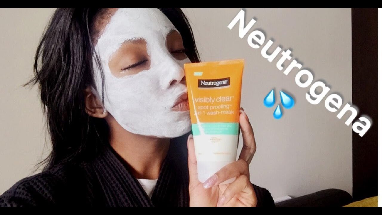 NEUTROGENA Visibly Clear Spot Proofing 2-in-1 Wash-Mask | Product Review  |SA Beauty Blogger - YouTube