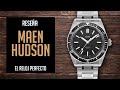 Reseña Maen Hudson 38 Automático Suizo Elegante Vintage Diver 200m en Español