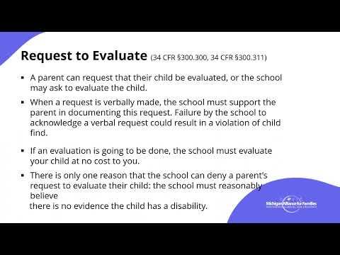 Special Education Evaluation and Eligibility - Michigan Alliance for Families