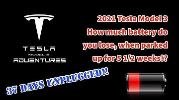 2021 Tesla Model 3: How much battery percentage do you lose after parking for 5 1/2 weeks!?