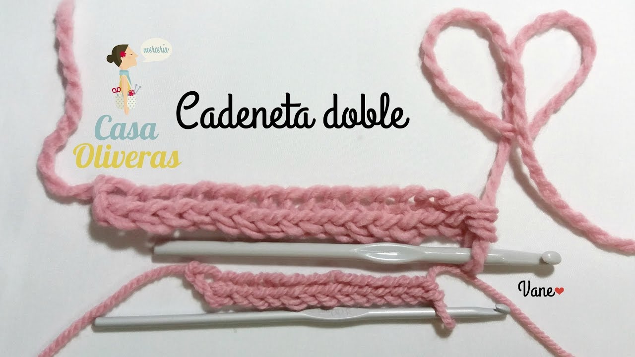 Crochet: Cadeneta doble (double chain stitch) - YouTube