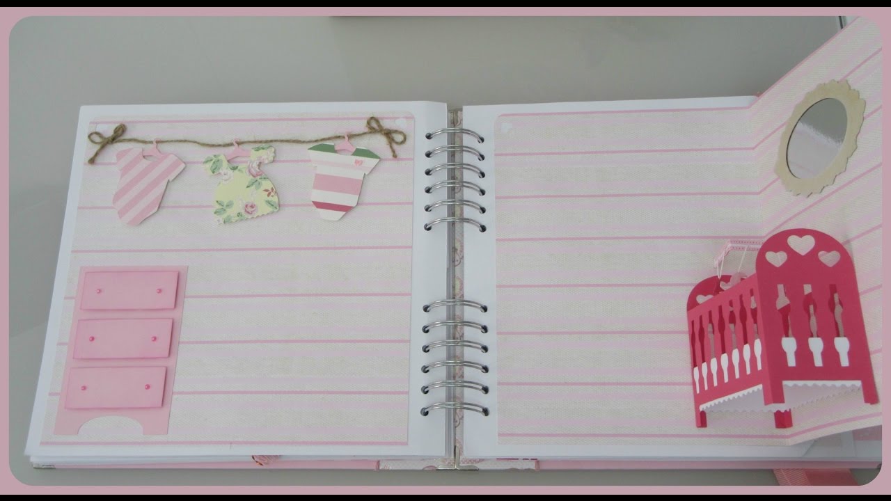 Página álbum bebé - Habitación - Cuna pop up