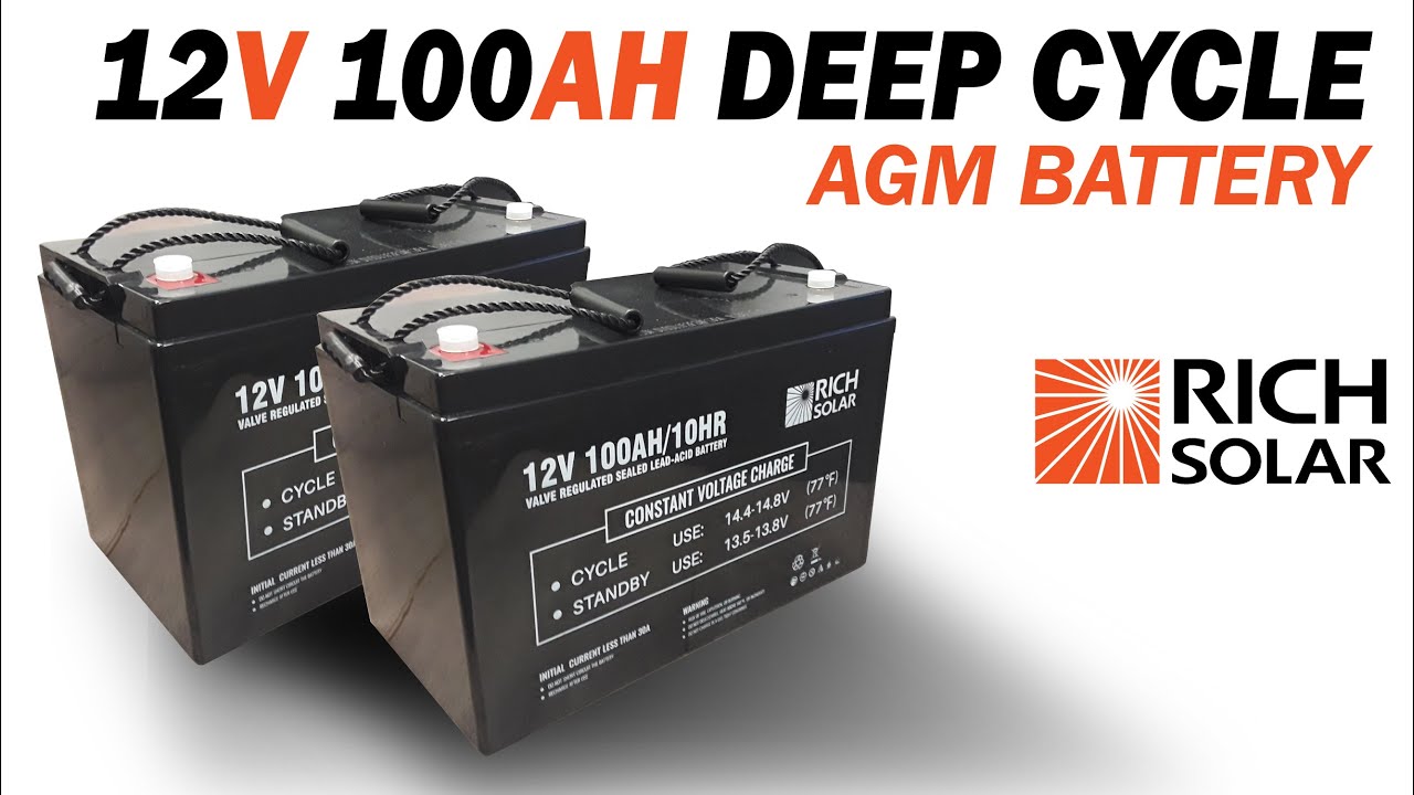 RICH SOLAR 12V 100Ah Deep Cycle AGM Battery 