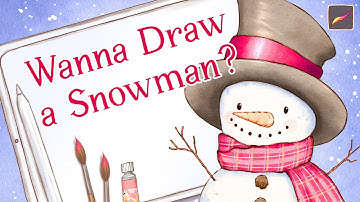 Draw a Cute Snowman in Procreate! + Advent Calendar Course Preview