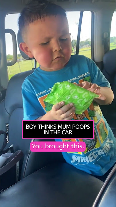 Boy Thinks Mom Poops In The Car 😂
